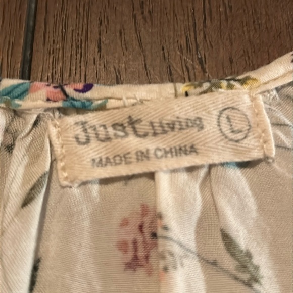 Just Living Botanical Bohemian Floral Print Tunic Top - Picture 3 of 7